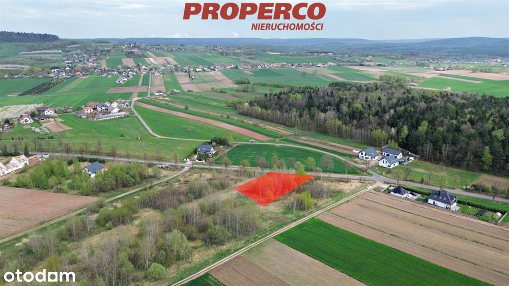 Działka 1306m2, Oblęgorek, gm. Strawczyn (media)