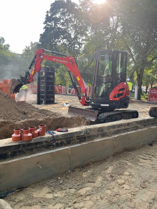 Usługi minikoparka 2.8t prace ziemne Wiertnica Młot wynajem koparka