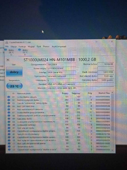 dysk twardy hdd 1tb 2,5 sprawny #t10