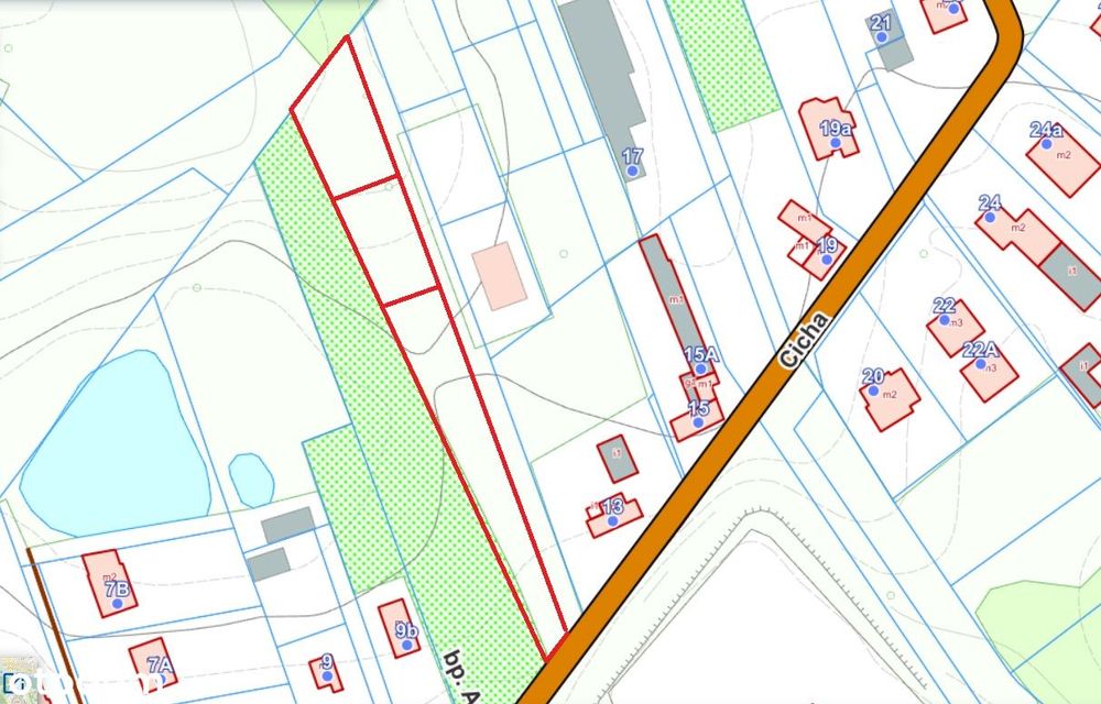 Nieruchomość położna spokojnej dzielnicy miasta w otoczeniu J. Winiary