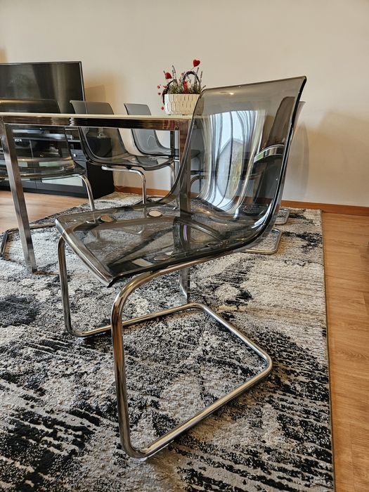 Mesa e cadeiras em Inox ikea (como novo)