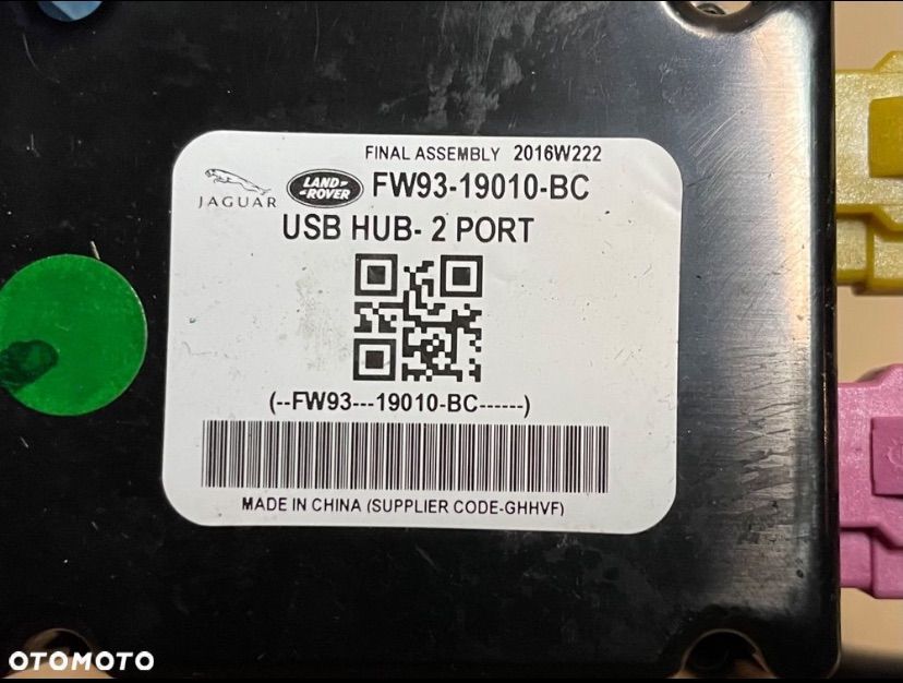 FW93-19010-BC port usb hub jaguar f-pace x761