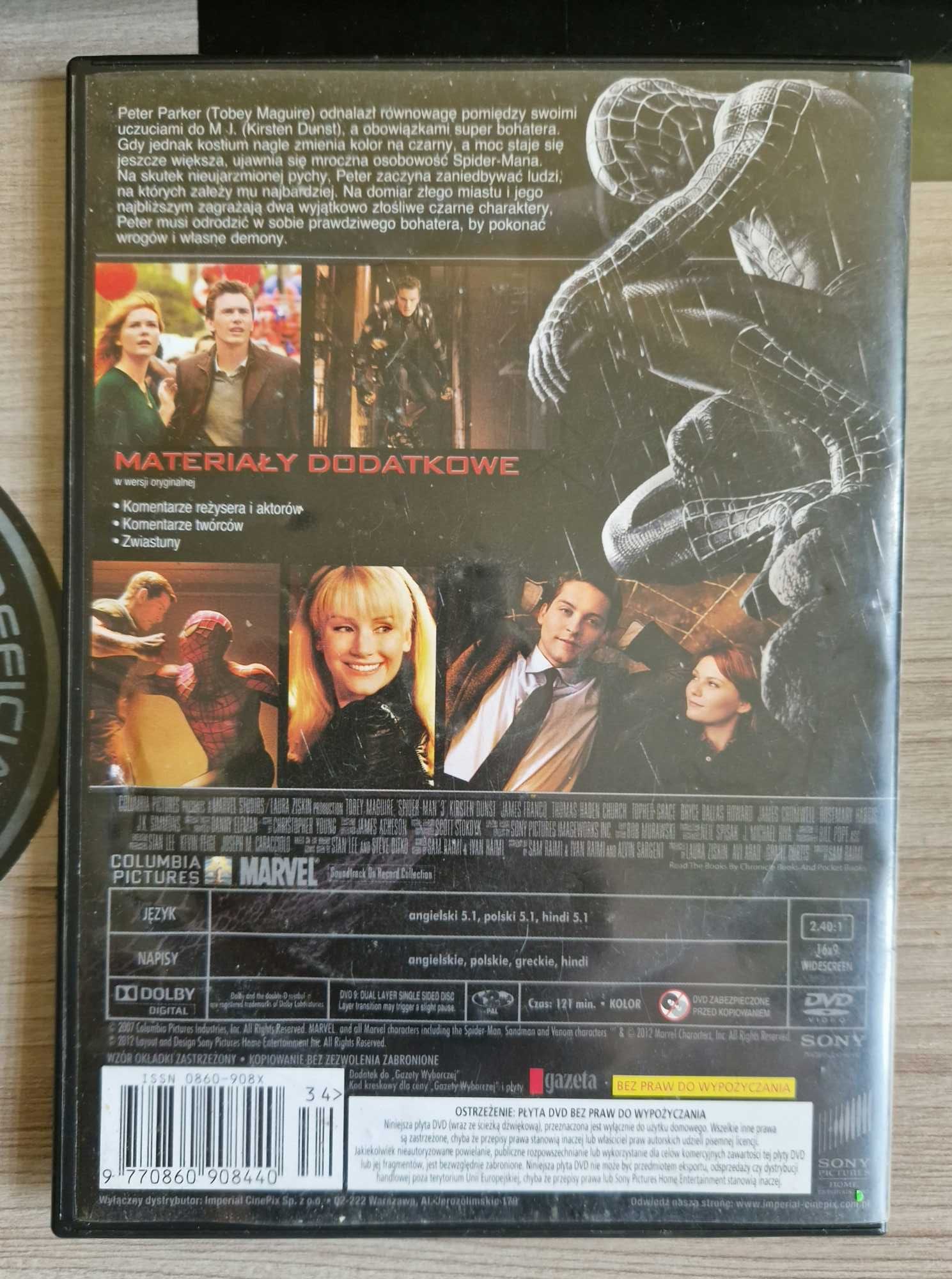 Spider Man 3 na dvd