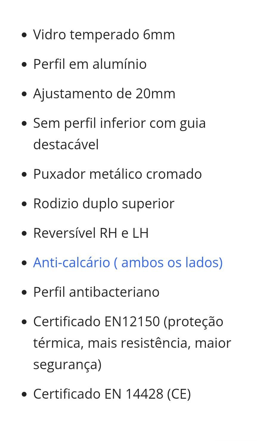 Divisória de base de duche