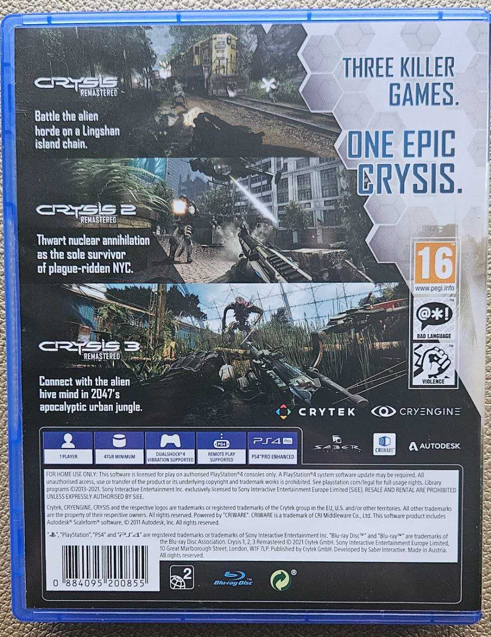 Crysis remastered trilogy 1 / 2 / 3 PS4 / PS5 - PL - TRYLOGIA
