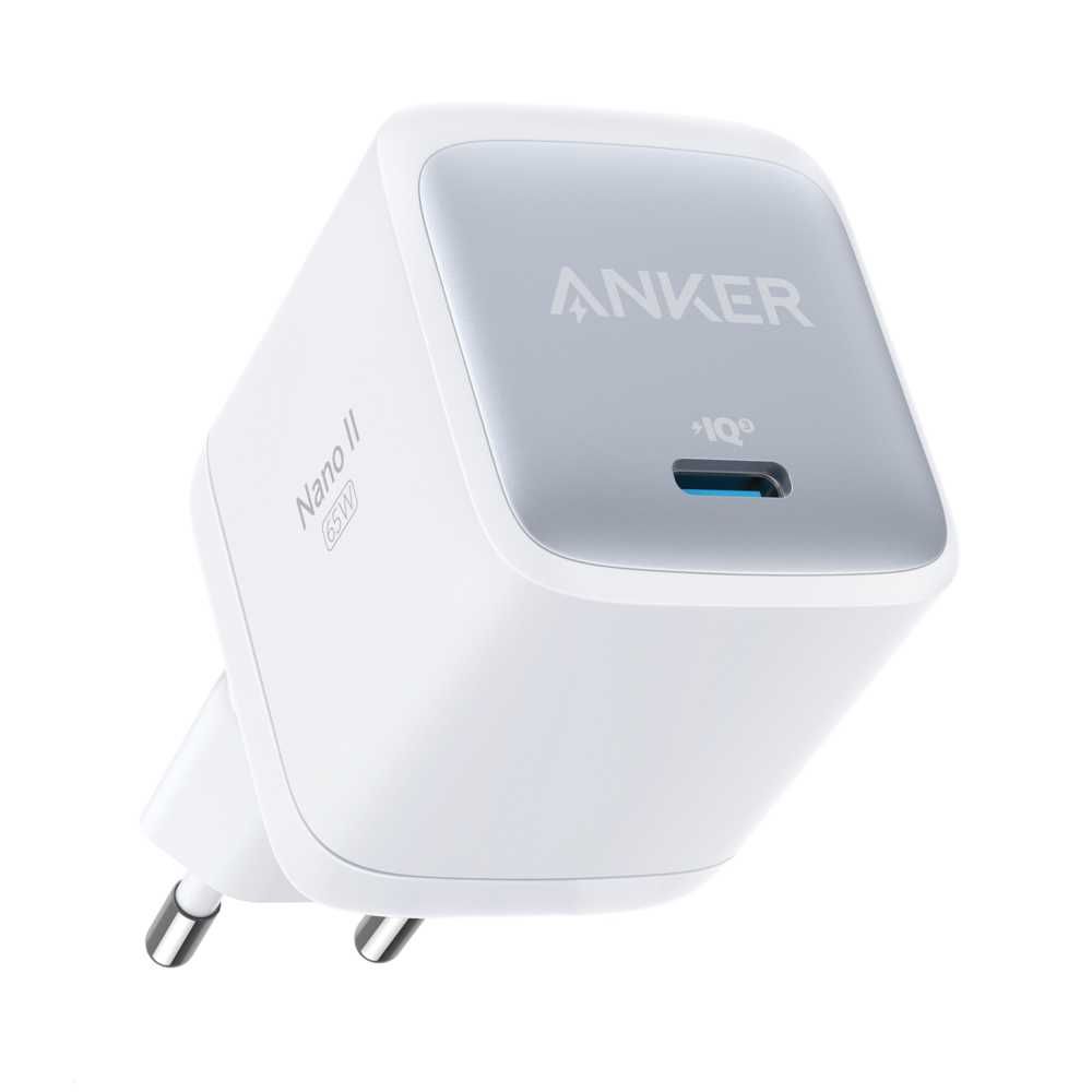 Зарядное устройство Anker PowerPort 715 Nano II 65W GaN Белая ноутбук