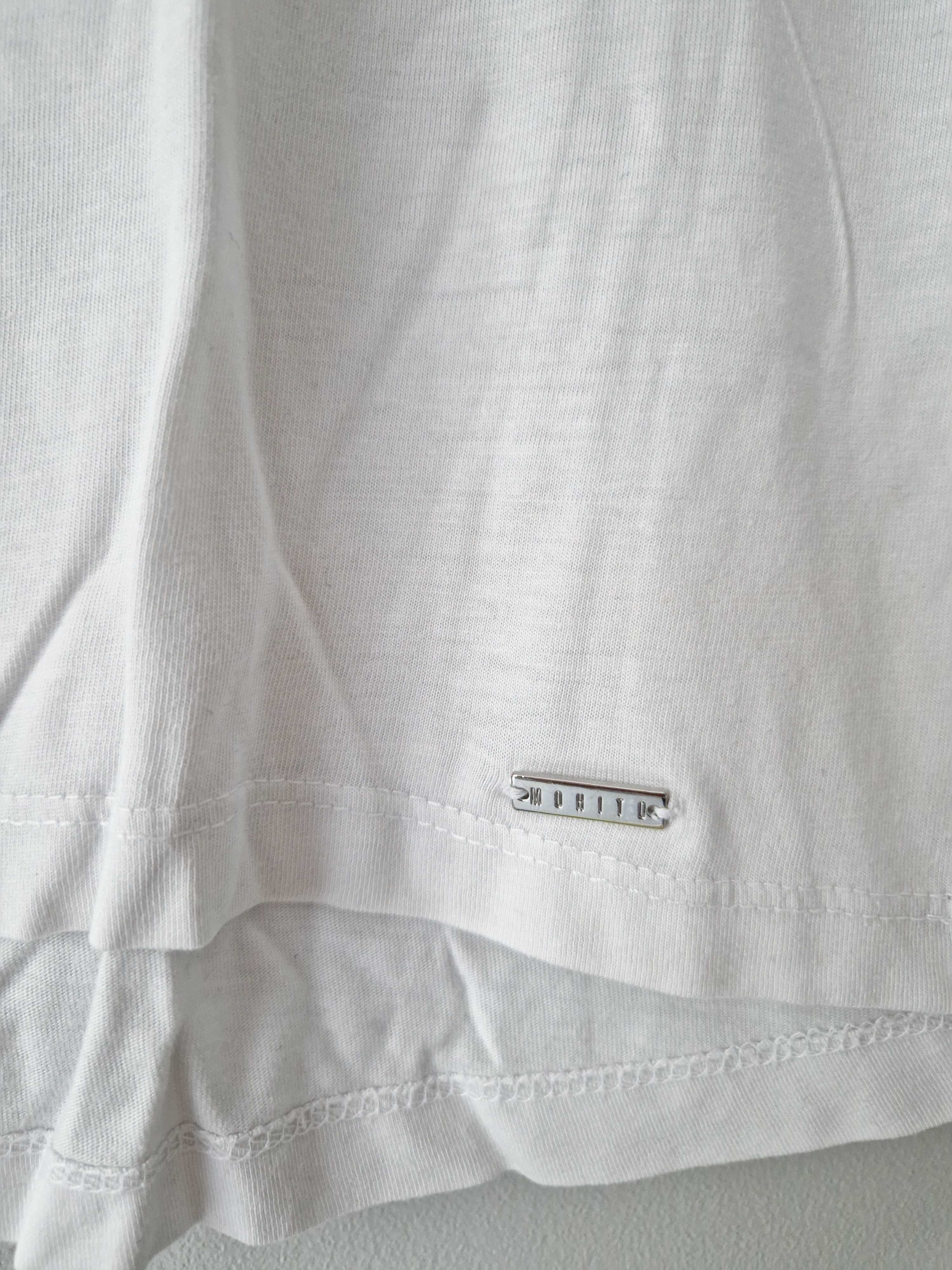 Mohito luźny t-shirt S z napisem koszulka
