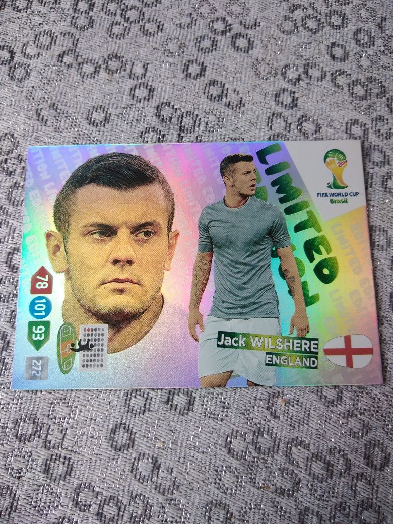 Karta limited edition world cup Brasil 2014 Wilshere Anglia