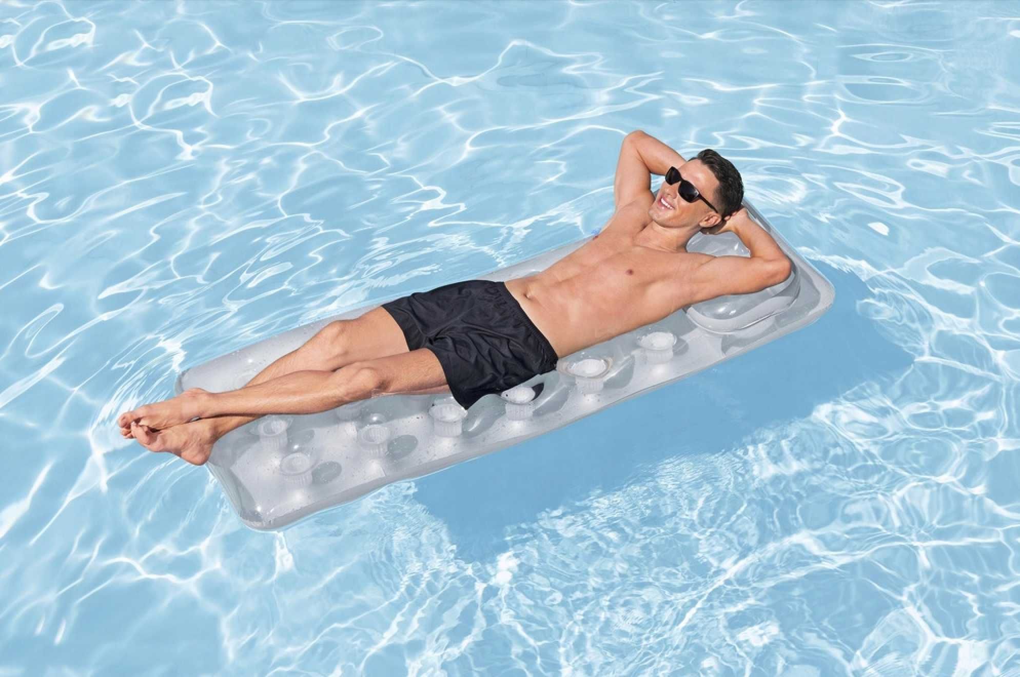 Zestaw 2w1 XXL Mocny Dmuchany materac Fotel + Gratis Materac Plaża