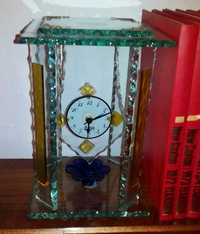 Antigo relógio mesa em vidro murano
