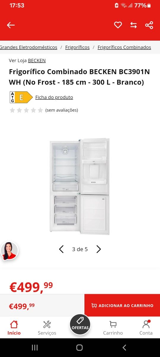 Frigorífico combinado becken