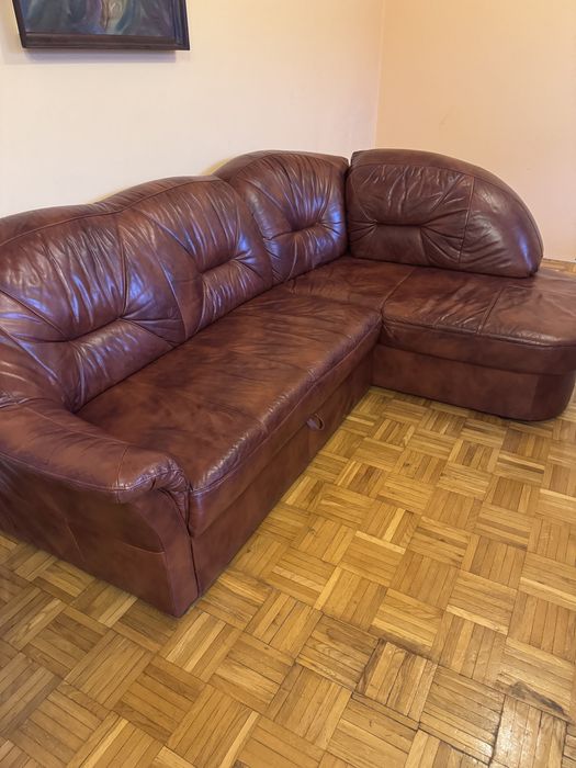 Narożnik szezlong z pojemnikiem na posciel