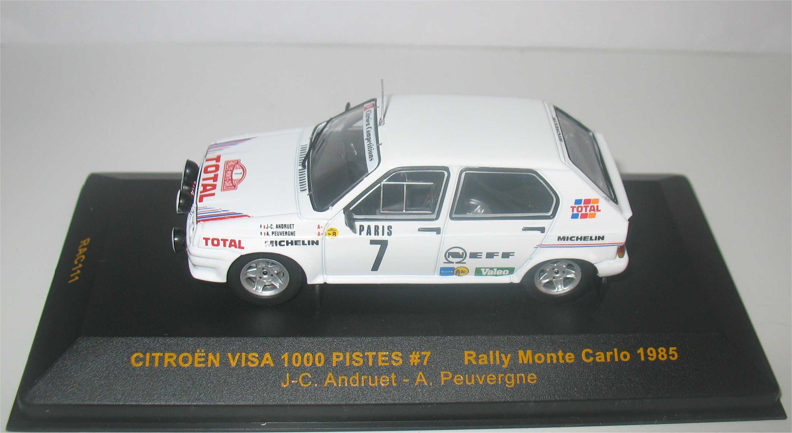 Citroen Visa 1000 Pistes - Rally Monte Carlo 1985- Jean-Claude Andruet