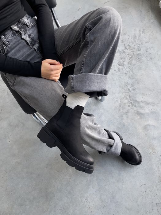 ХИТ ПРОДАЖ‼️Ботинки Челси женские Демисезон Зима // Кожа с напылением