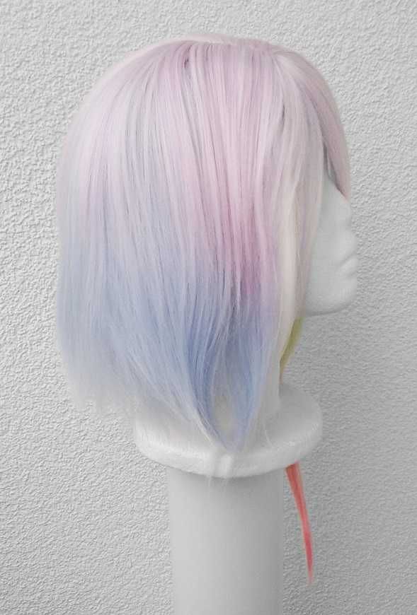 Cyberpunk Lucy Edgerunners Kolorowa pastelowa peruka cosplay wig