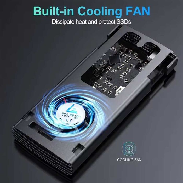 Зовнішня кишеня Onvian M15 20Gbps M.2 NVMe/SATA SSD - USB3.2 з кулером