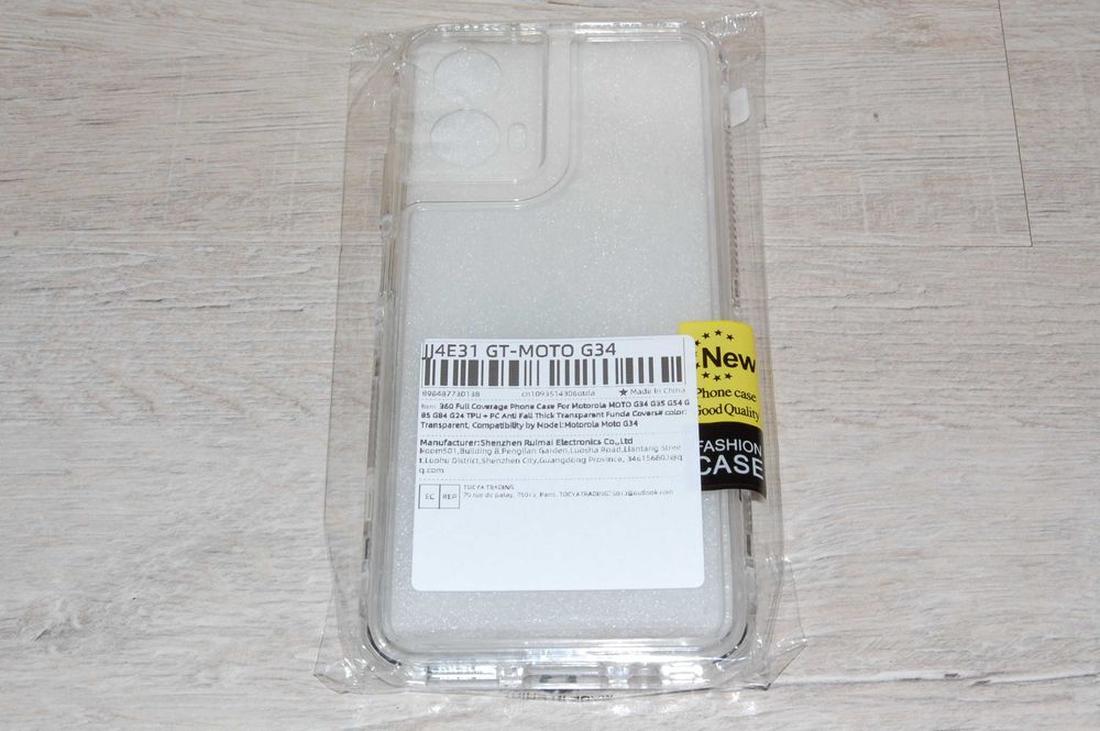 Motorola Moto G34 etui przeźroczyste, mocne.