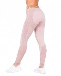Bumpro Pudrowe Tights Legginsy Push Up Ass High Ss