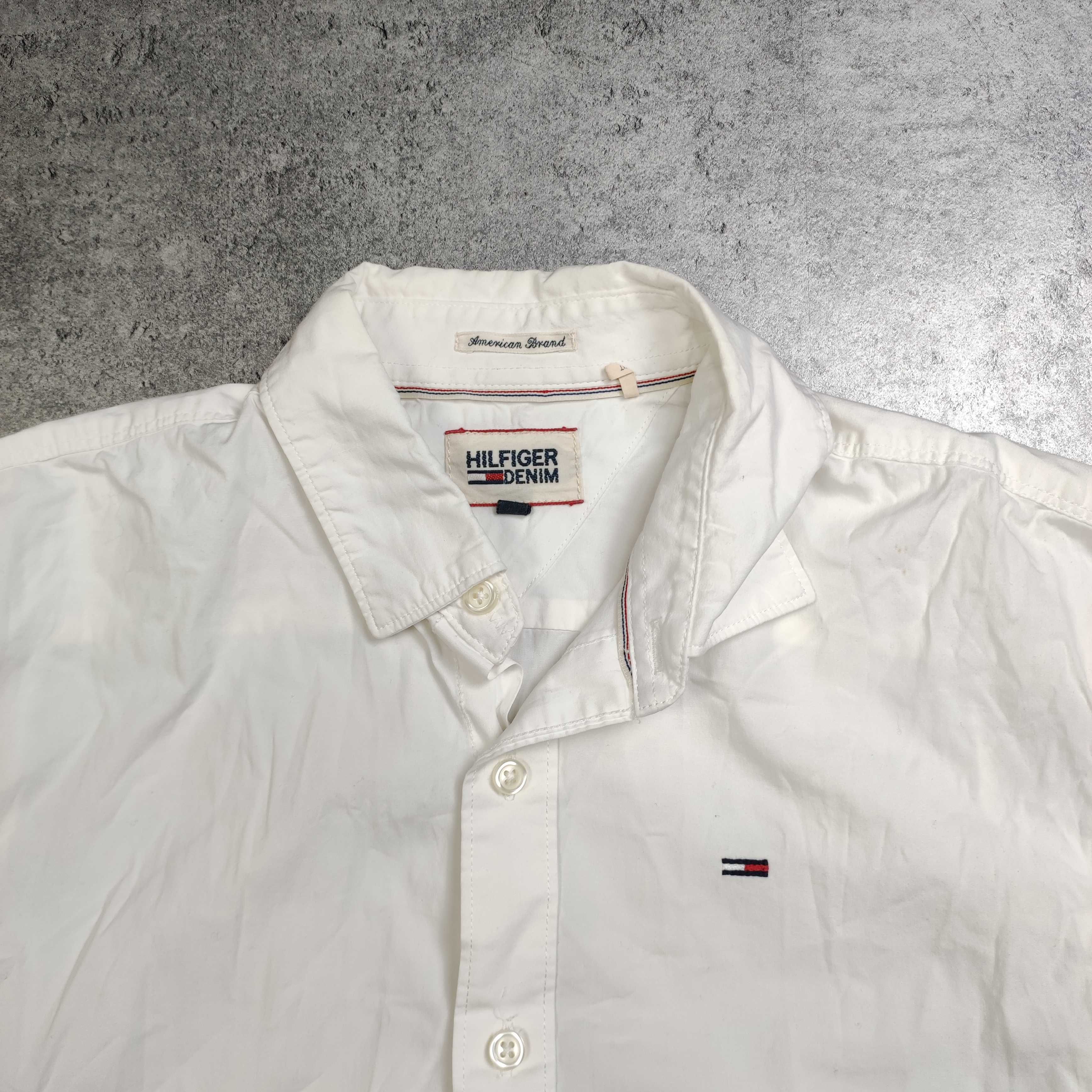 MĘSKA Elegancka PREMIUM Biała Koszula Luxury Tommy Hilfiger Garnitur