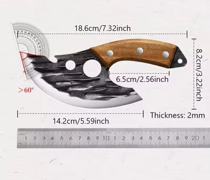 Нож кованный кухонный