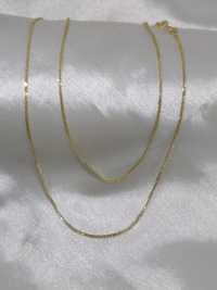 Złoty damski łańcuszek, złoto 585, 45 cm