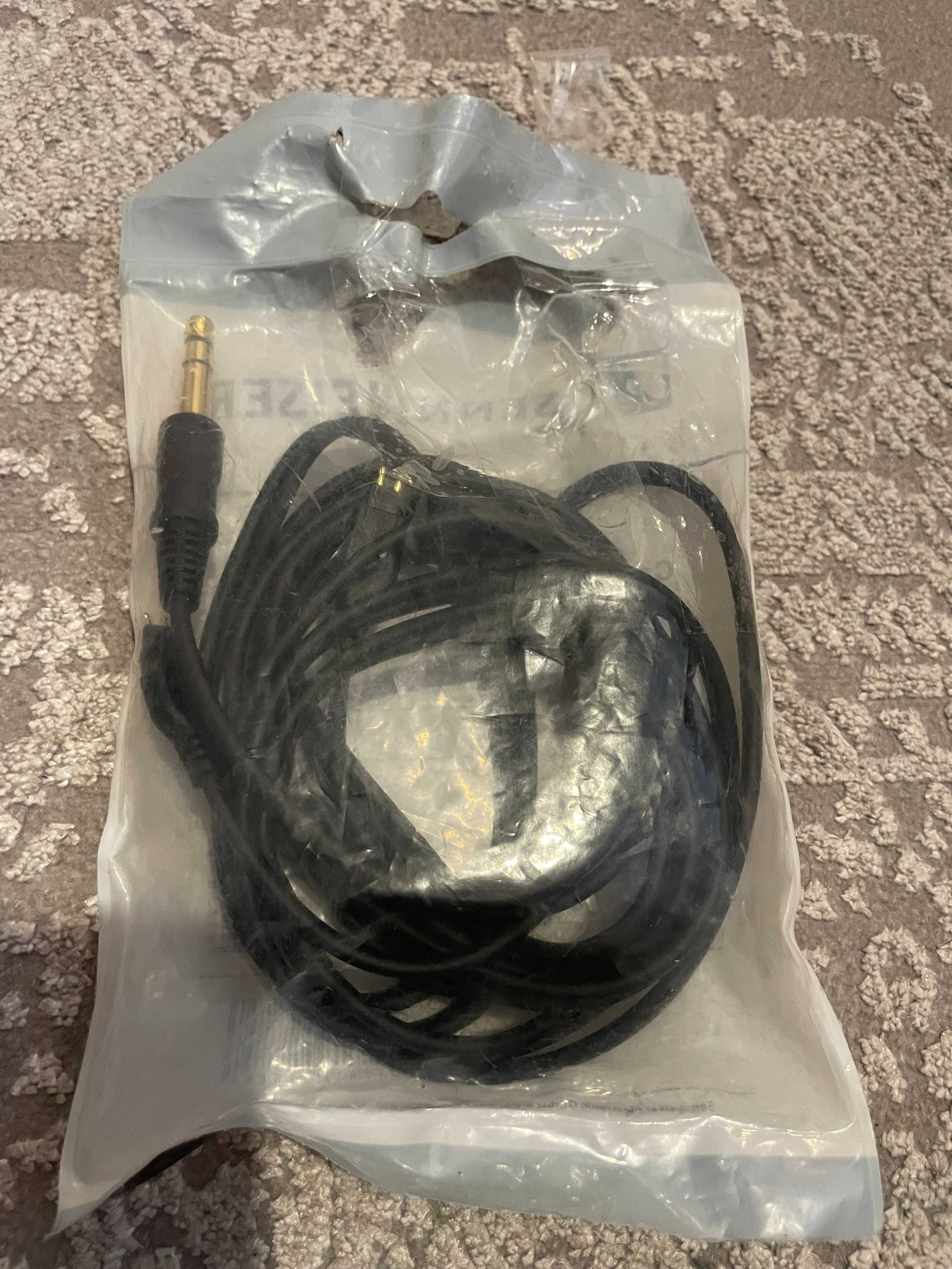 Kabel Sennheiser do słuchawek HD 600 3m jack 6,3mm oryginał nieużywany