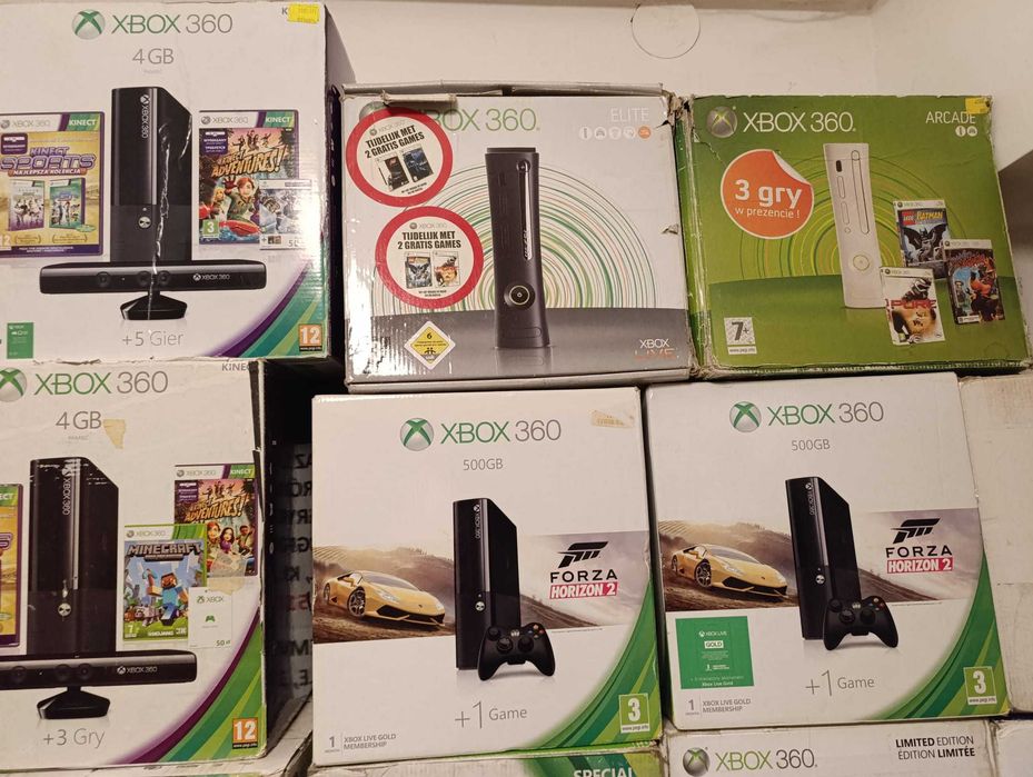 Kolekcja Kartonów do xbox 360 fat, Xbox 360 Slim, Xbox 360 E