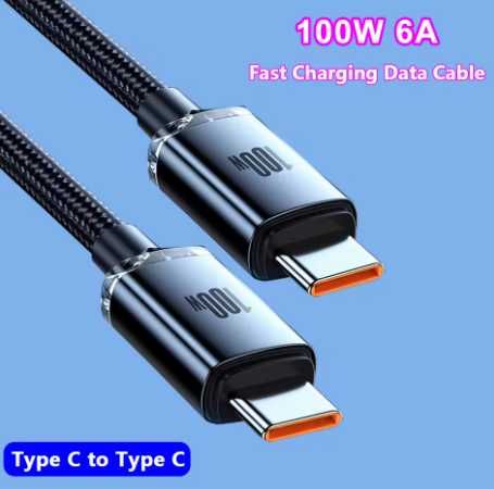 Cabo USB-C / USB-C 120w de carregamento rápido com 2 metros