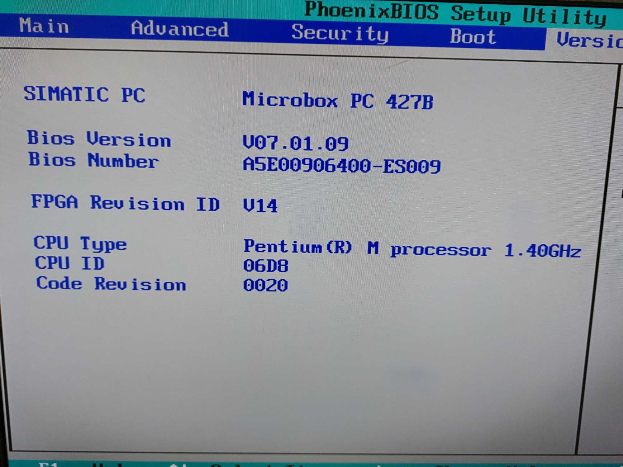 Komputer/sterownik przemysłowy Siemens SIMATIC Microbox PC 427B