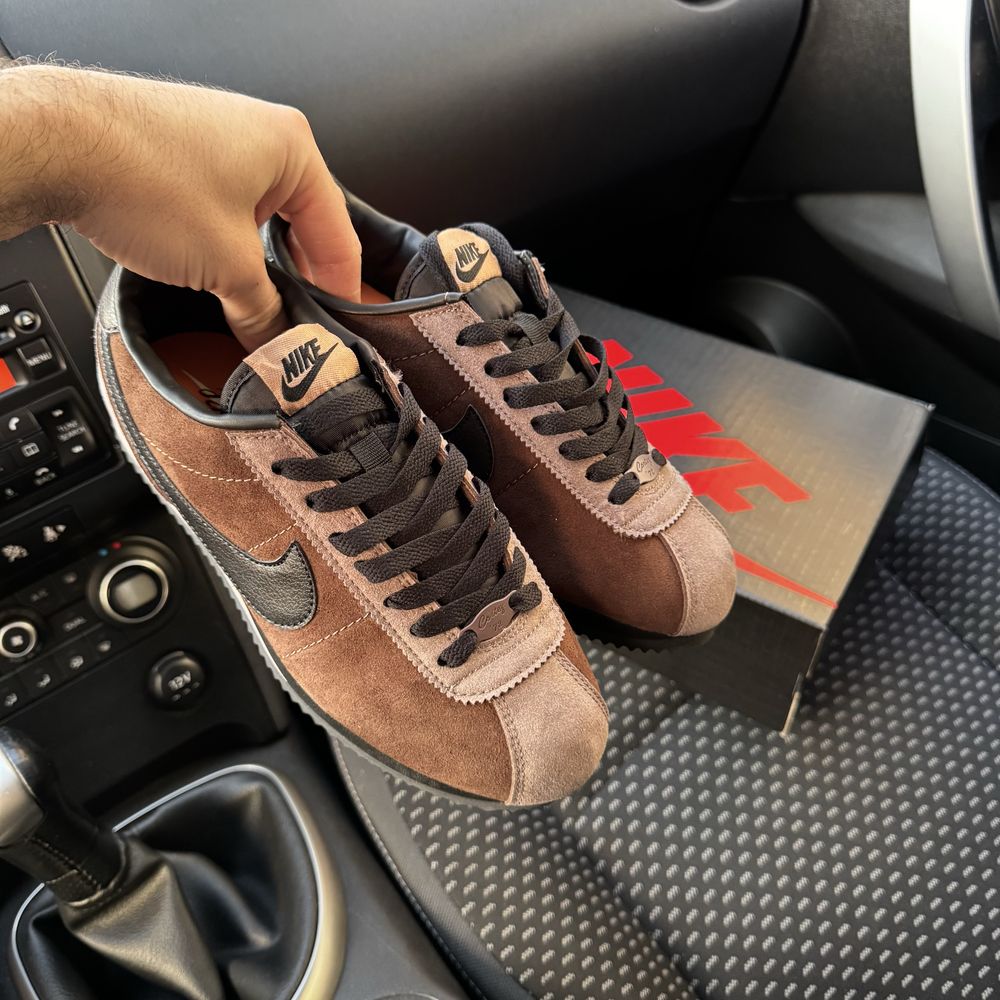 Жіночі кросівки найк кортез коричневі замша Nike Cortez Brown 36-41