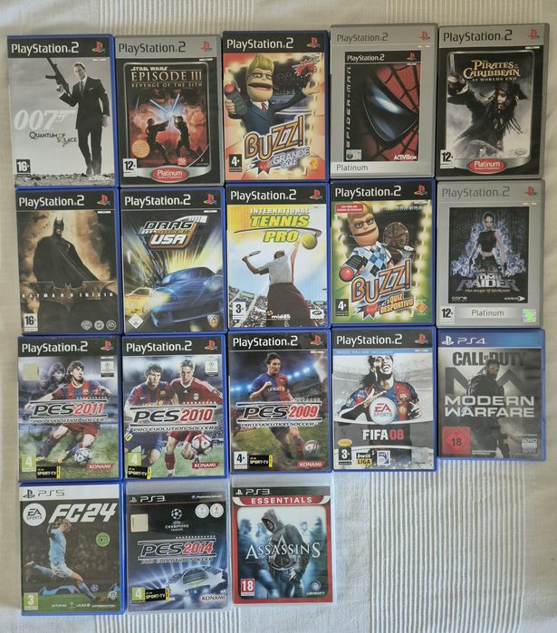 Lote de Jogos PlayStation 2 + PS3 + PS4