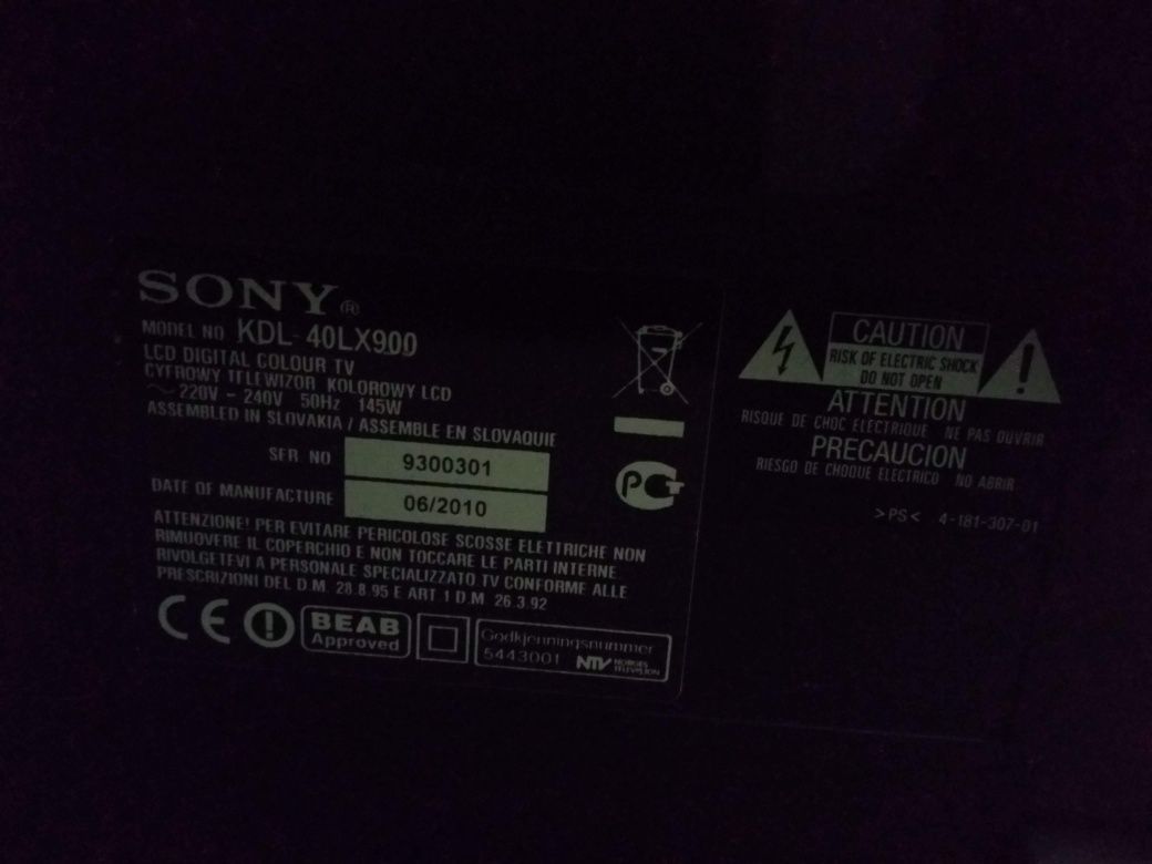TV Sony Bravia kdl-40lx900
