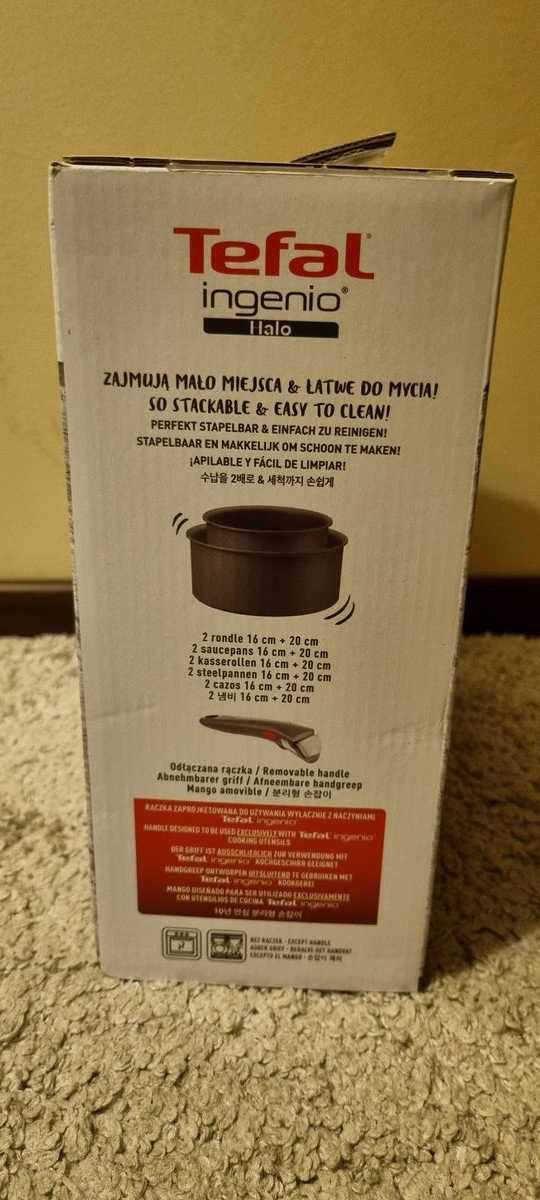 TEFAL Ingenio Halo 2x garnki rondle 16 20cm nowe