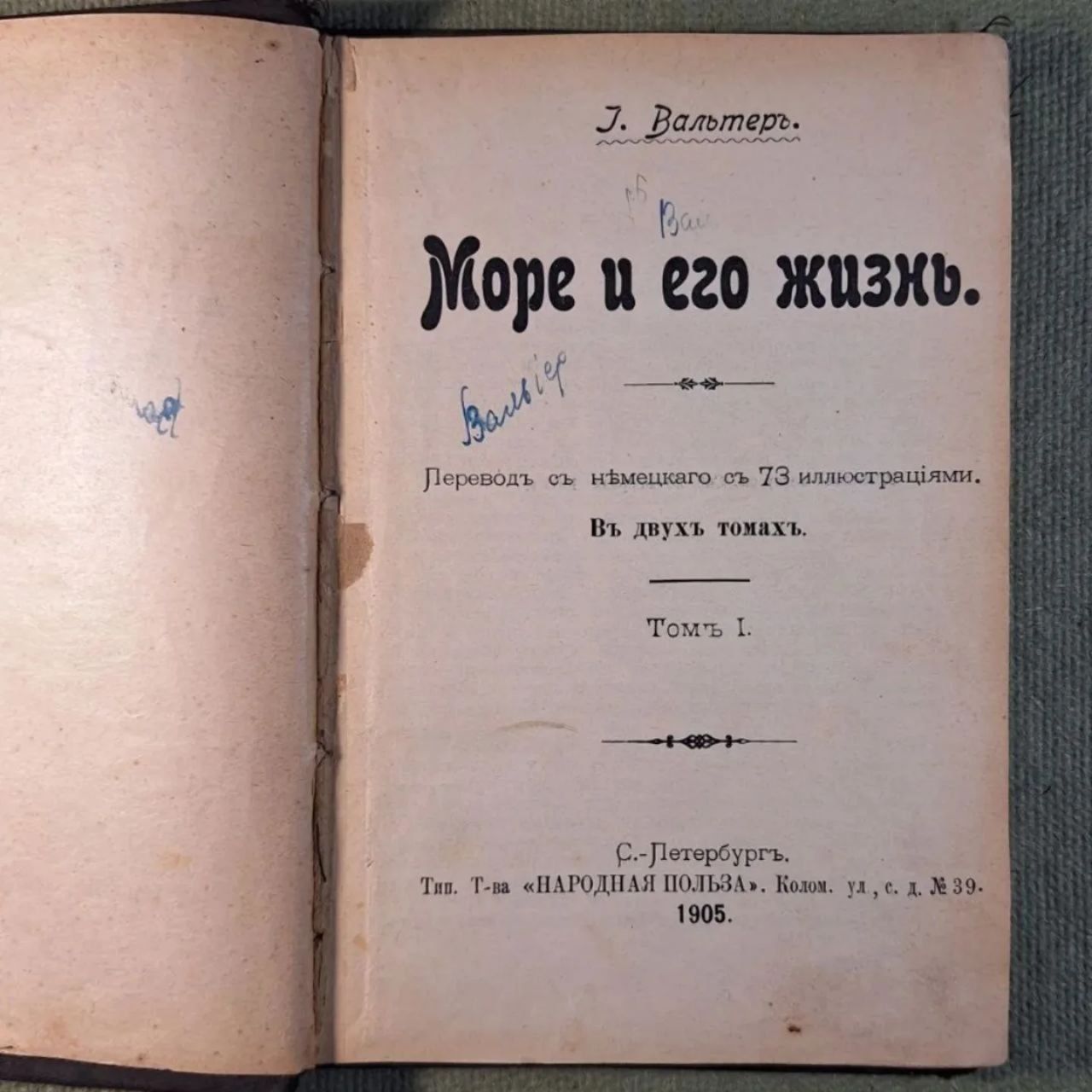 Море и его жизнь 1905 Вальтер