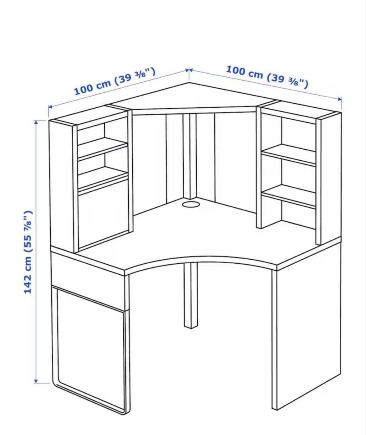 Biurko narożne MICKIE z IKEA