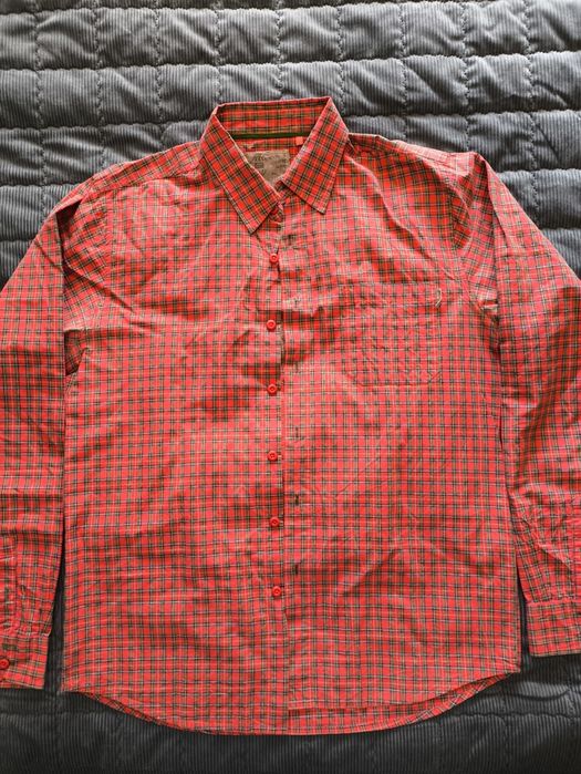 Koszula czerwona krata męska L/XL
