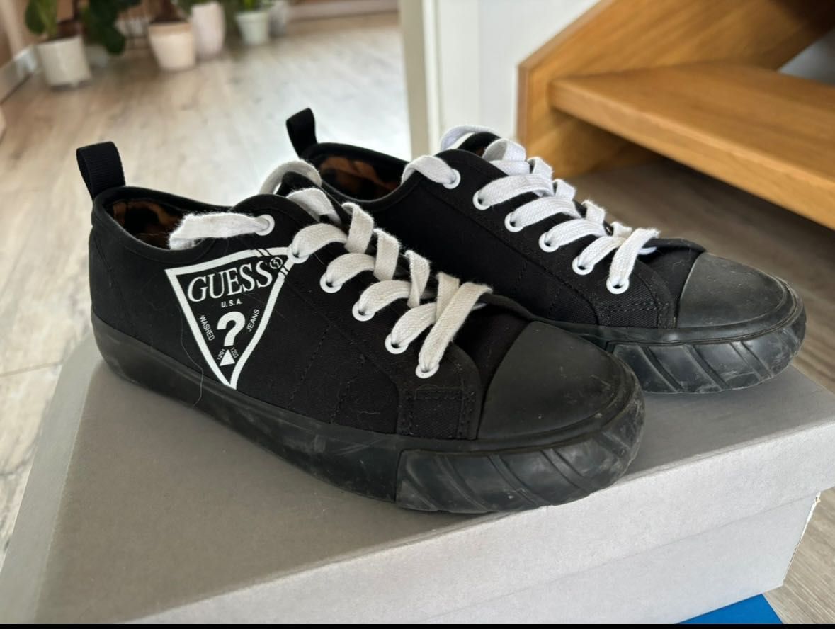 Trampki buty Guess oryginalne damskie czarno białe