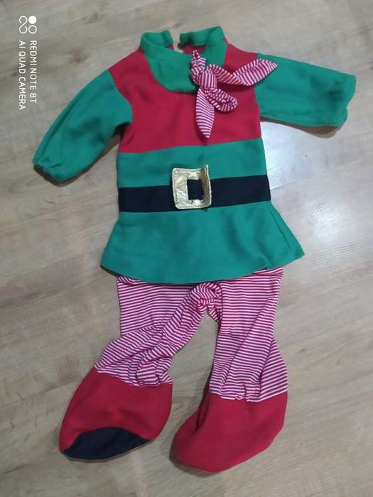 Новорічний різдвяний карнавальний чоловічок, костюм ельфа на 1 рік