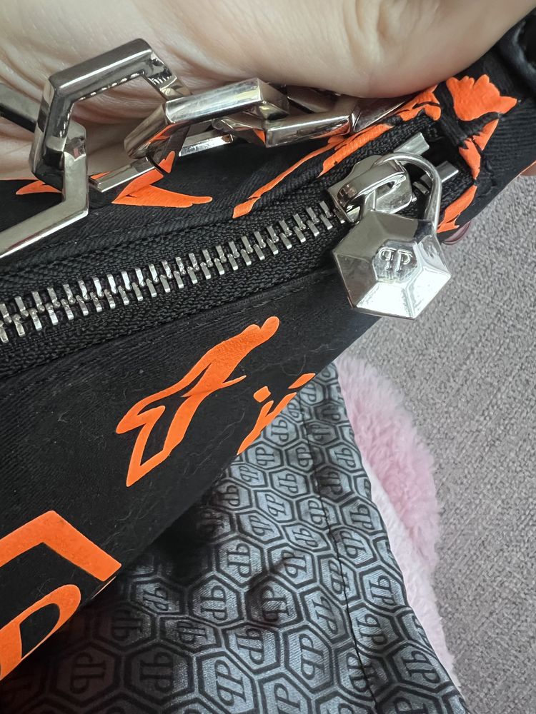 Philipp Plein torebka czarna logo torba