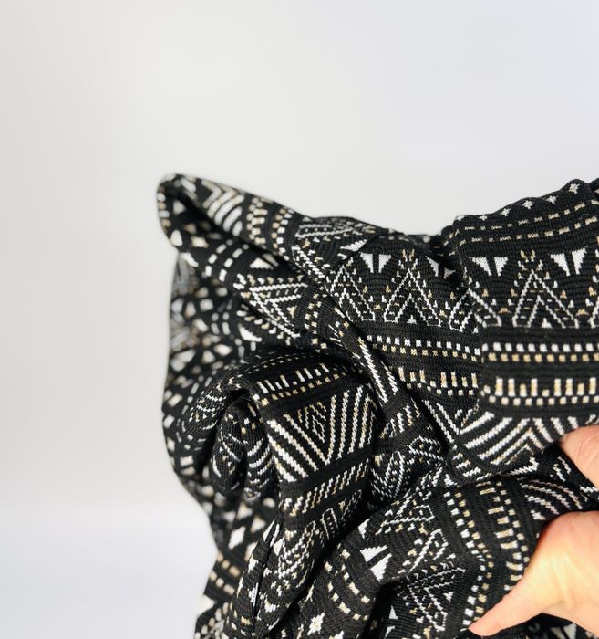 Wzorzyste spodnie dzwony boho M 38