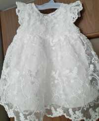 Sukienka na chrzest, ślub, wesele r.74 Reserved