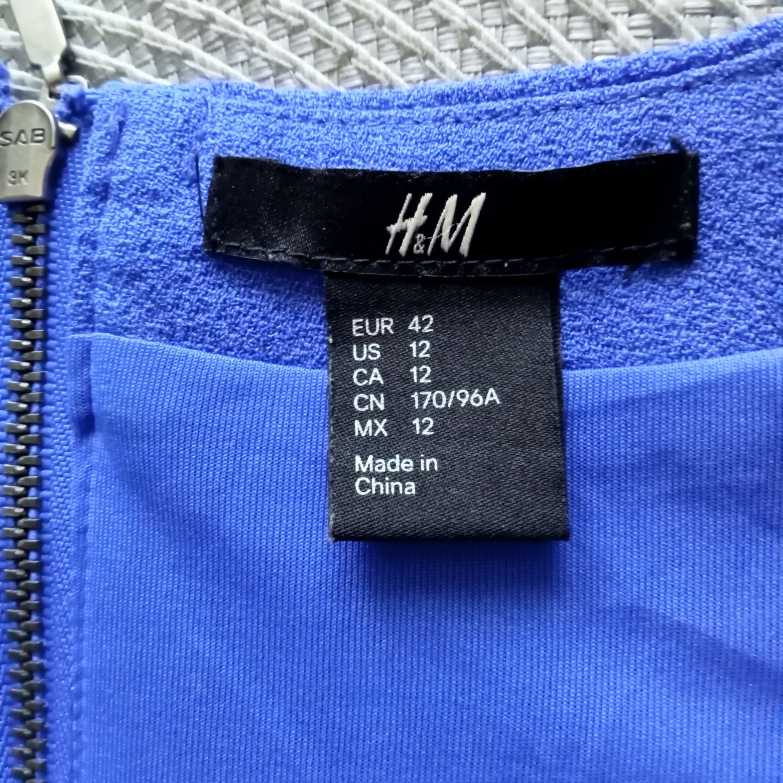 Sukienka chabrowa midi H&M 42