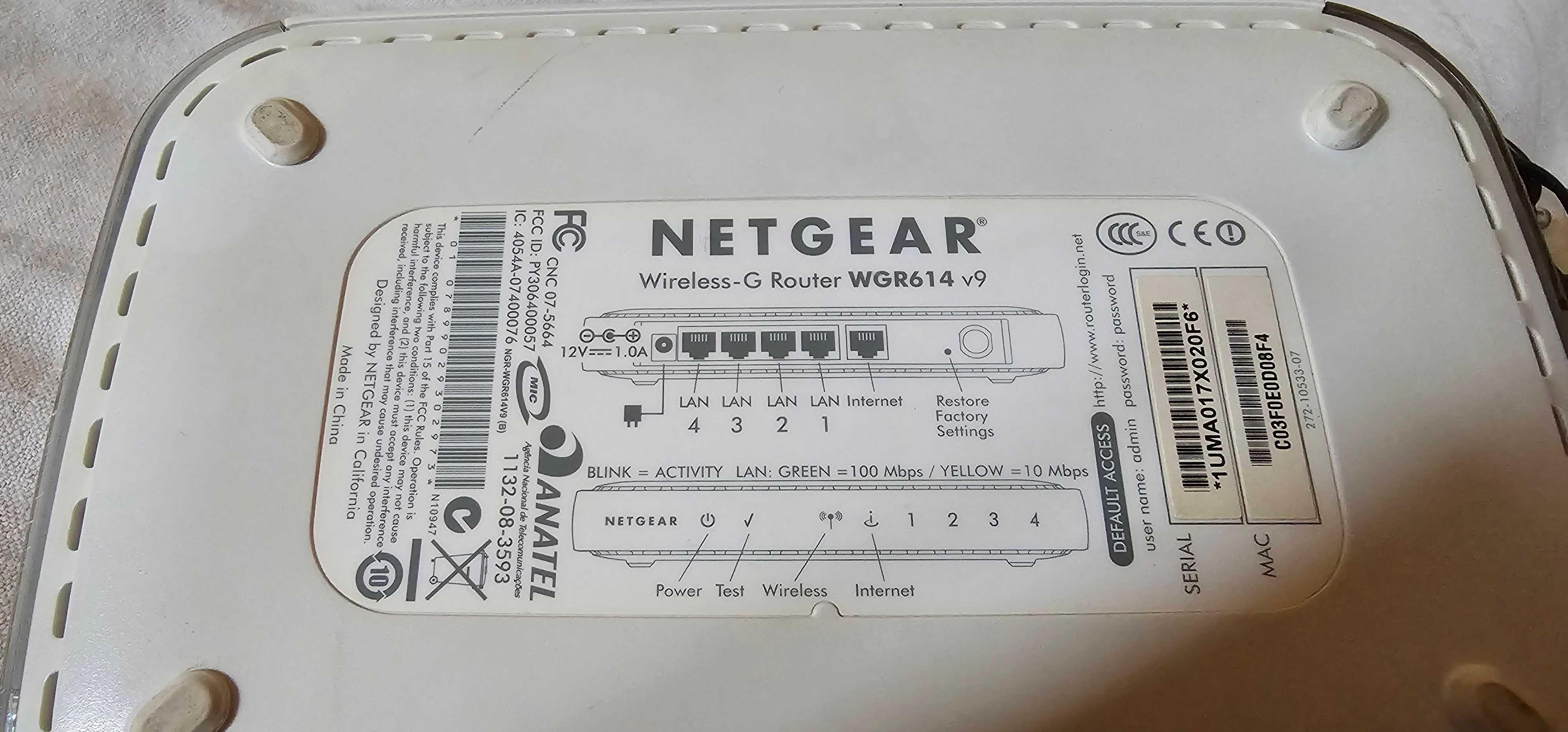 Router Netgear WGR614 v9