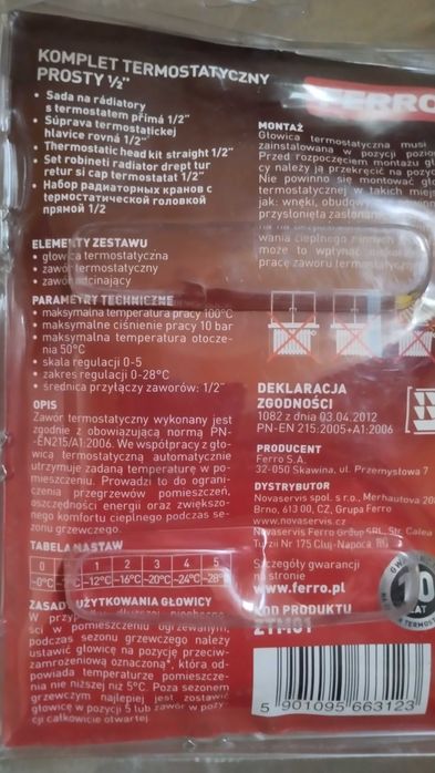 zawór prosty termostatyczny