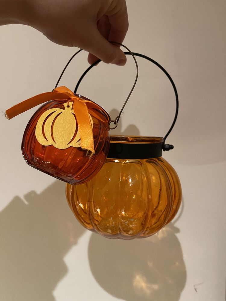 Zestaw lampionów dynie halloween