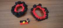 Conjunto elásticos, crachá e anel MPLA Angola