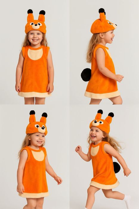 Дитячий Карнавальний костюм киця новорічний котик зайченя білка