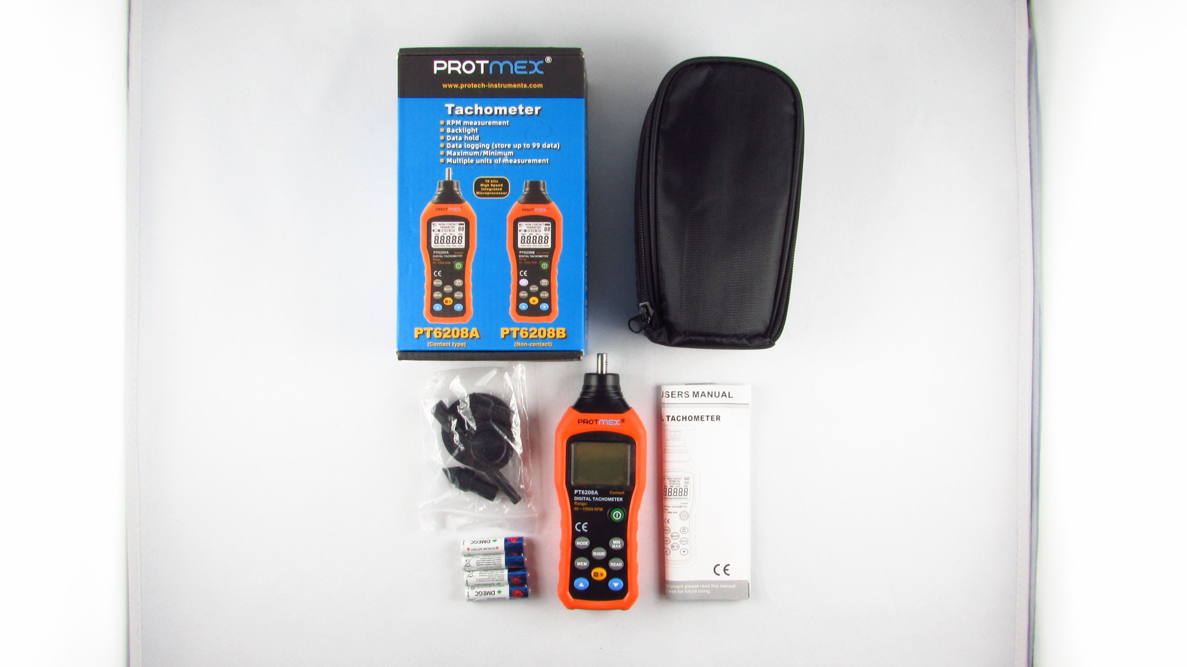 PROMEX - Tachometr Cyfrowy prędkościomierz PT6208A