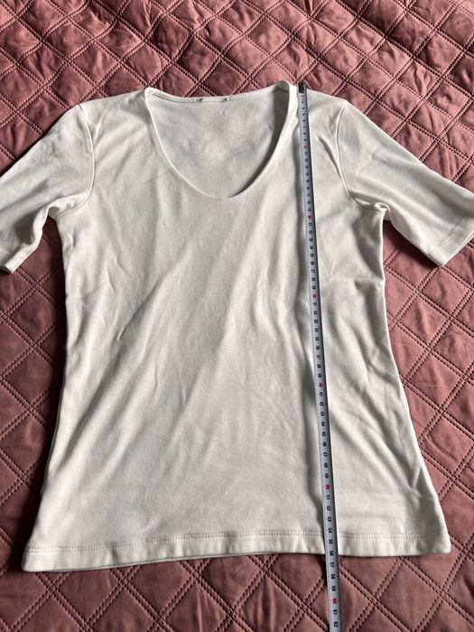 biała bluzka t-shirt koszulka XS