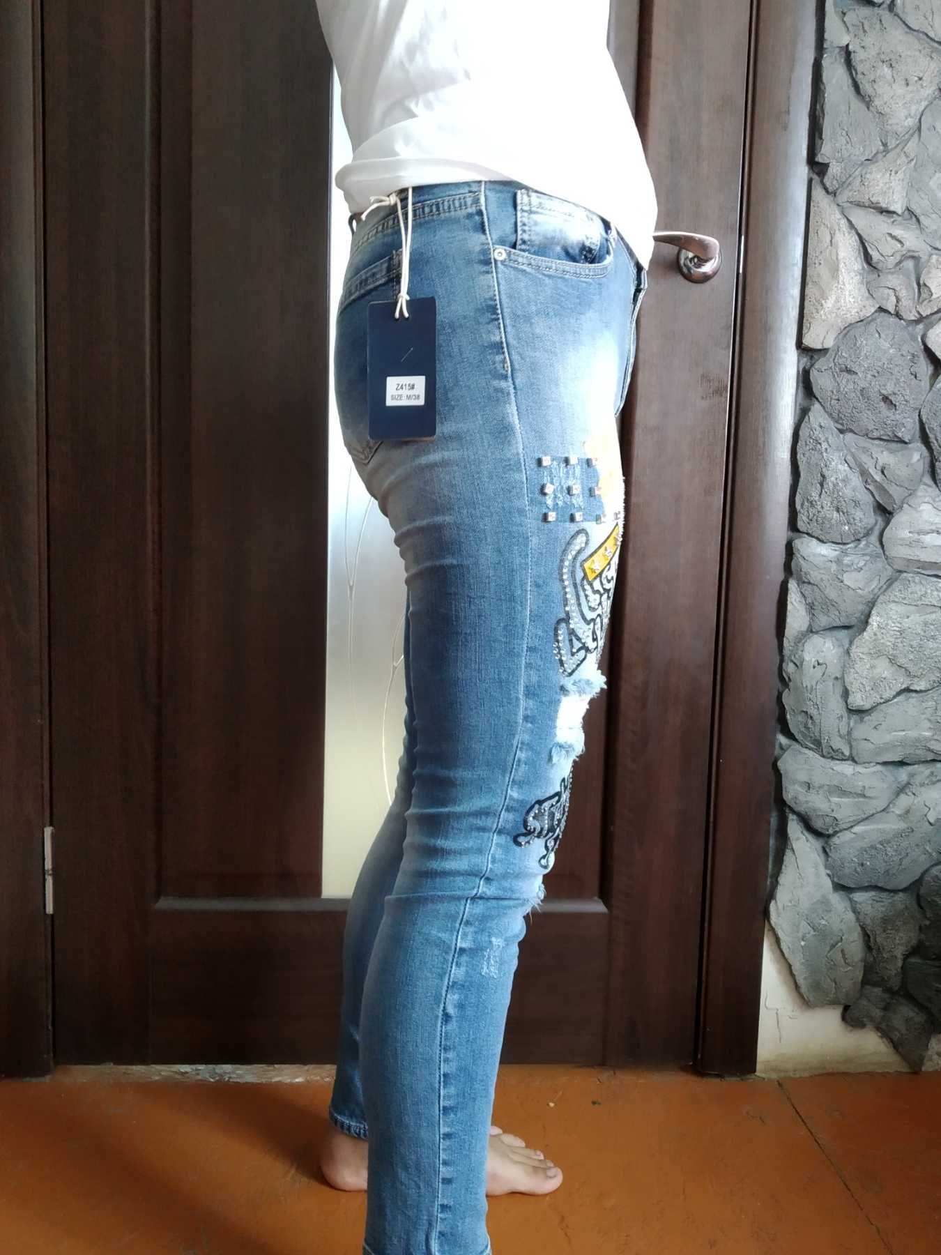 Нові !!!Стильні джинси 38 розмір